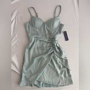 silver blue night out dress